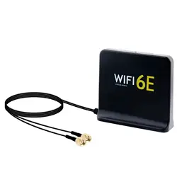 WiFi 6E 12dBi SMA Female Antenna Tri-Band 2.4G/5.8G/6GHz 3FT RG174 RP-SMA Connector Magnetic Base High Gain Extension Antenna