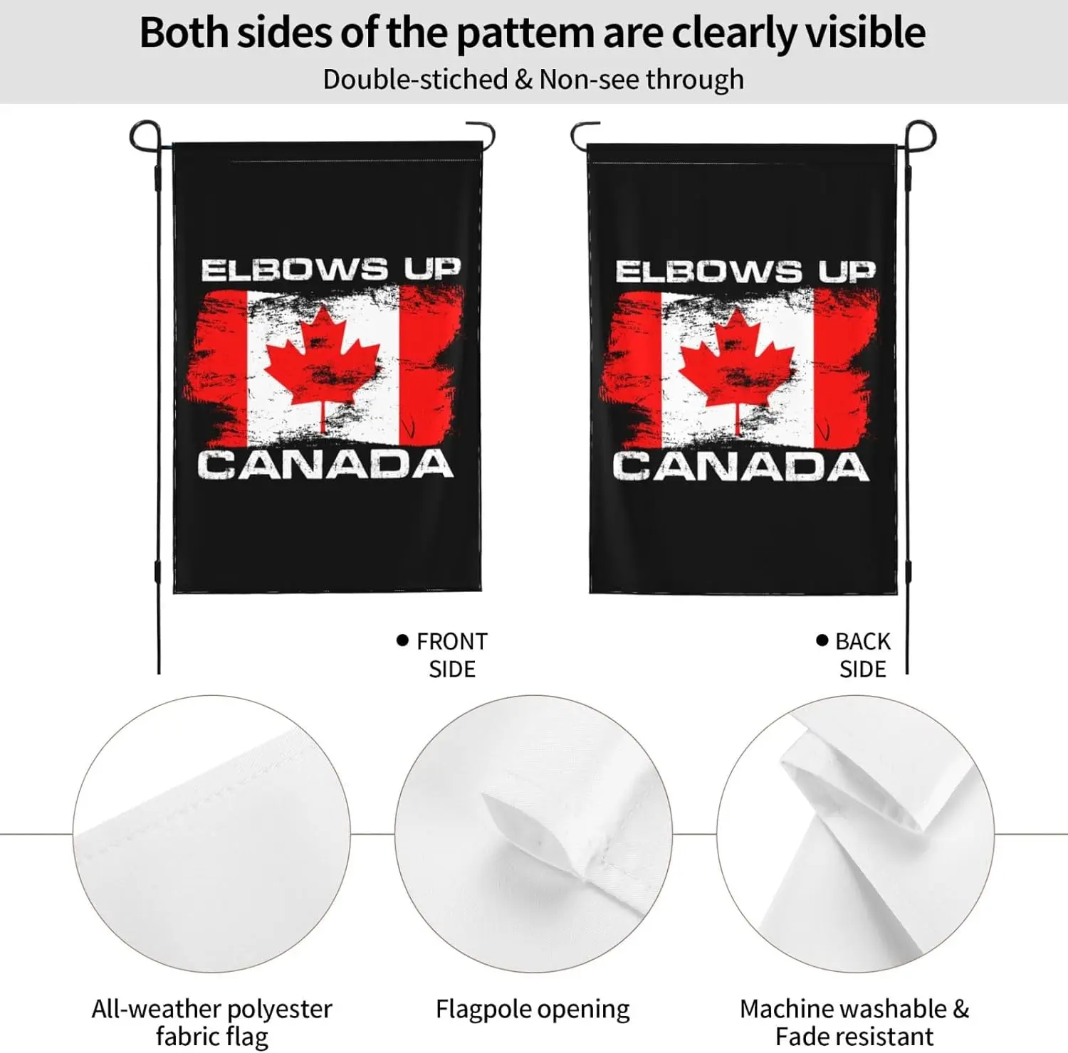 Elbows Up Canada Garden Flag Double Sided Yard Sign Wall Banner 28x40 In VVL YYX EEZ