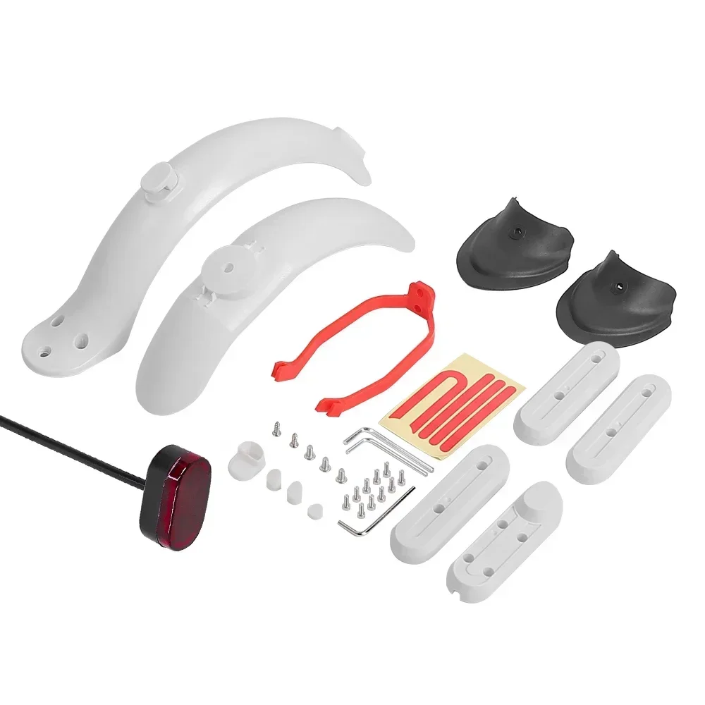 Vorne Hinten Kotflügel Rad Abdeckung Rad Kappe Set für Xiaomi M365 / Pro Elektrische Roller Kotflügel Unterstützung Zurück Schutz mit Bremslicht