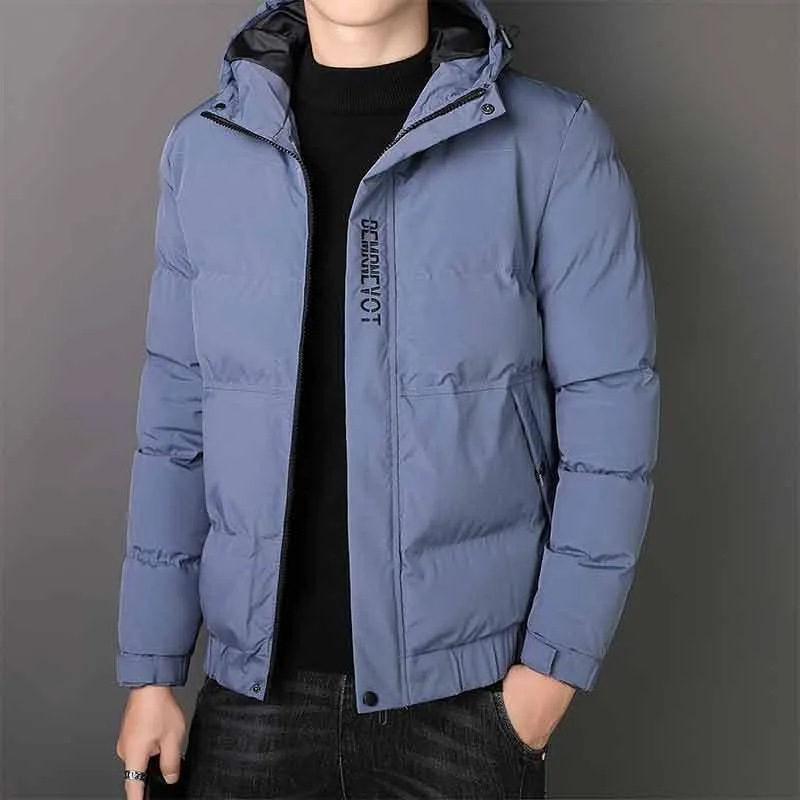 2024 Herbst/Winter Mode gedruckt große Kapuze Baumwolle gepolsterte Jacke für Männer lässig locker dick warm warm hochwertigen Mantel 5xl