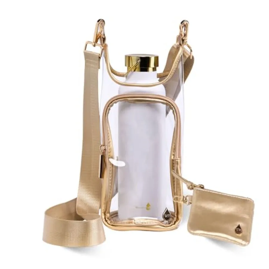 

® Гидропакет Clear Stadium ® Сумка-переноска для бутылки с водой объемом 32 унции с карманом для телефона и регулируемым ремнем