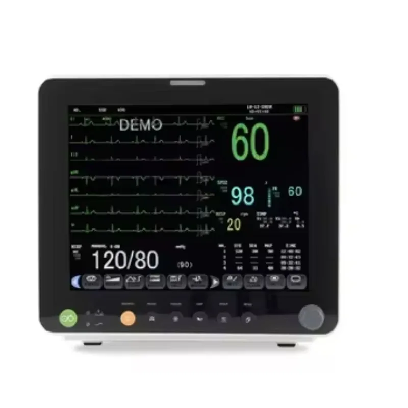 12.1 inch  Remote ICU Multi Parameter Vet Monitor Veterinary Portable Vital Signs Cardiac Monitor Stand Patient Monitor