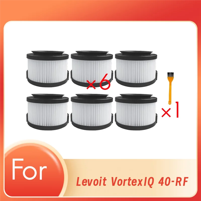 Stable-6 Stück Frontfilter mit sauberer Bürste für Levoit Vortexiq 40-Rf Home Cleaner Filterreiniger Teile Ersatz