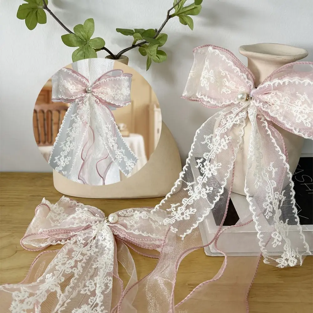 Lace Bow-knot Curtain Tieback Clip Easy Installation Decorative Curtain Tieback Curtain Tied Belt Elegant Window Curtain Buckles