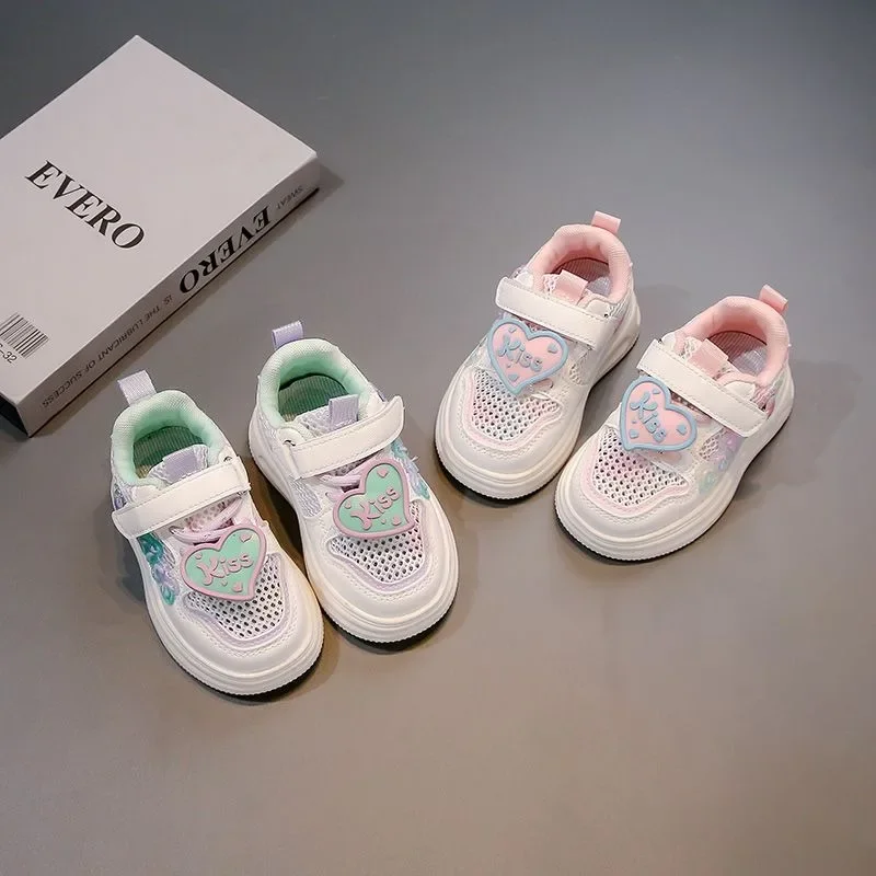 

Sweet 2025 Cute Anime Kawaii Sanrio Summer Children Kuromi Mesh Breathable Sports Shoes Ins Cartoon Princess Sneakers Gifts