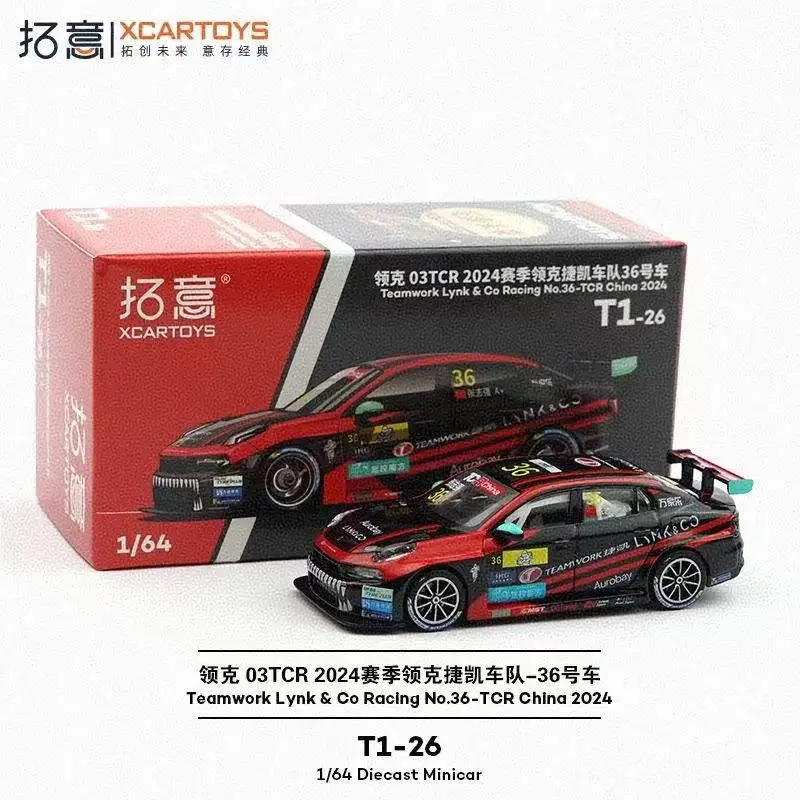 

POPRACE 1/64 LYNK & CO 03 TCR Alloy Model Car 2024 Season Jiake Team No. 36 Racing Car Model