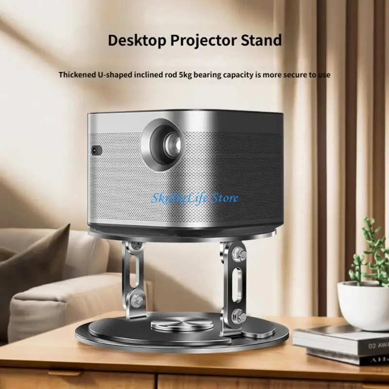 

E65E Projector Mount Stand With 1/4In Screw Fixing 360°Horizontal Rotation &90°Tilt Adjustment For Home Theater Meeting