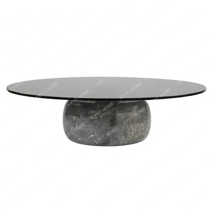 

Nordic round Marble Tea Table Creative Simple Villa Showroom Tea Table Beautiful and Elegant