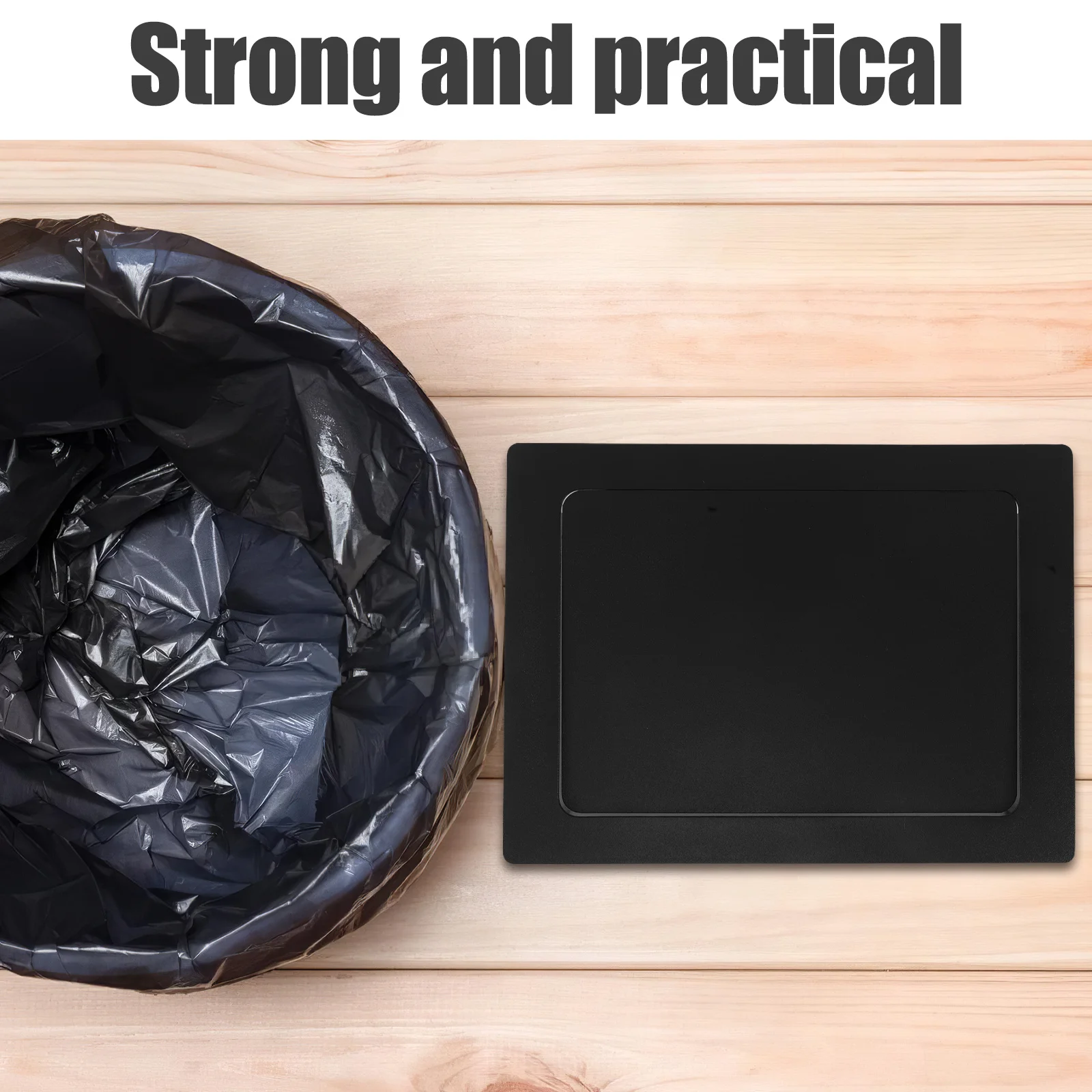 

Stainless Steel Trash Can Lid Side Opening Replacement For Built-In Waste Bin Flush Mount Kitchen Garbage Door Recessed