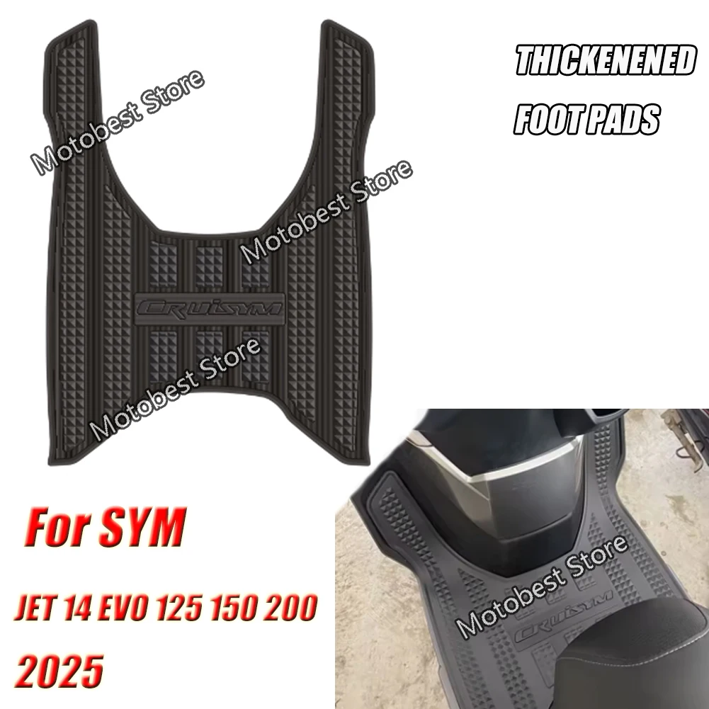 Motorcycle For SYM JET 14 EVO 125 150 200 CRUISYM 150 2025 Foot Plate Board Pedals Footrest Foot Rests Cover Mat Pad