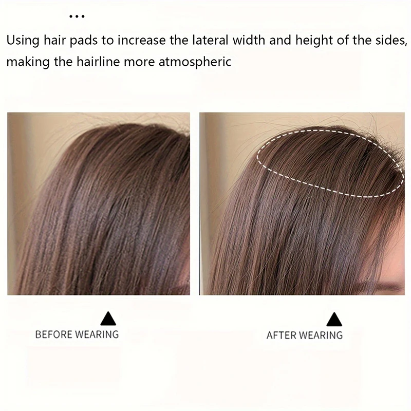 2 قطعة مشبك شعر رقيق غير مرئي لخط الشعر الأمامي وسادة منتفخة مثالية لتصفيف الكعك إضافة تصفيف الشعر النسائي