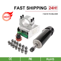 HANPOSE 0.5kw clamps Air cooled Air cooled spindle ER11 chuck CNC 500W Spindle Motor + Power Supply speed governor