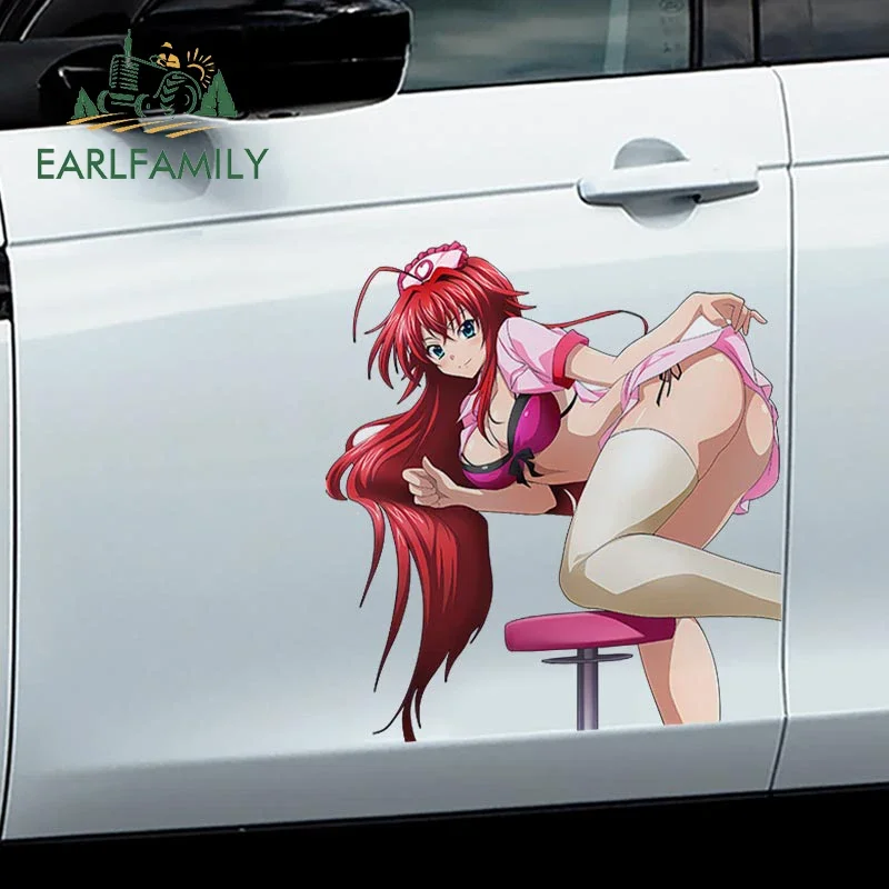 EARLFAMILY 43cm x 39.44cm For Sexy Rias Gremory Anime Ass Car Stickers NSFW Car Accessories Decal Personality Windows Graphics