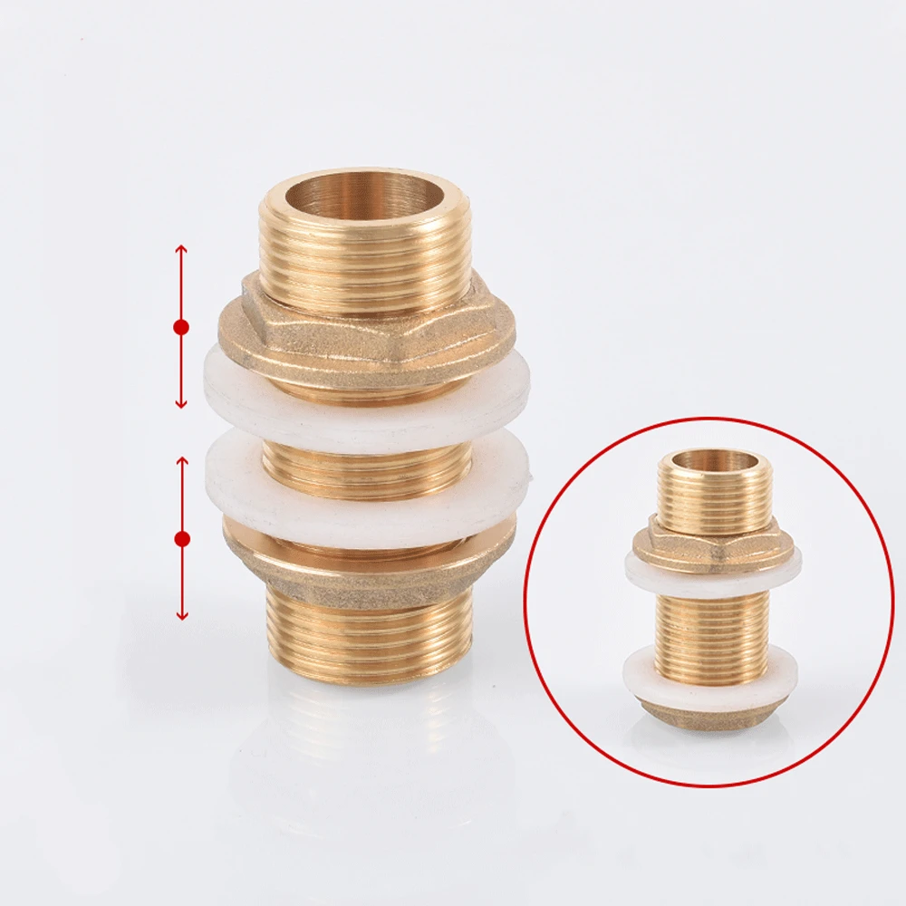 Messing 1/2 "3/4" männlich voller Nippel Gewinde platte Tank verbindung Aquarium Einlass Entwässerung platte Wasserturm Eimer Verbindung – Detail 2