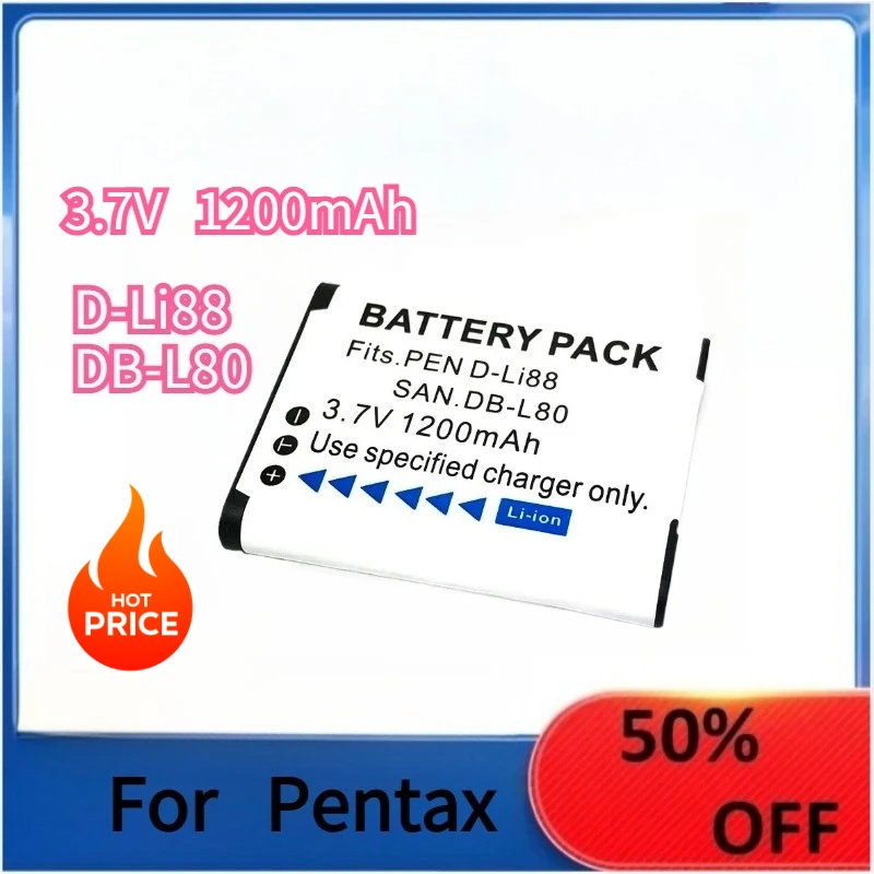 

D-Li88 DB-L80 Battery Charger For Pentax Optio P70 H90 W90 WS80 P80 For Sanyo CG10 CG11 CG20 CG100 CG110 CG102 GH1 GH2 CS1 X1200