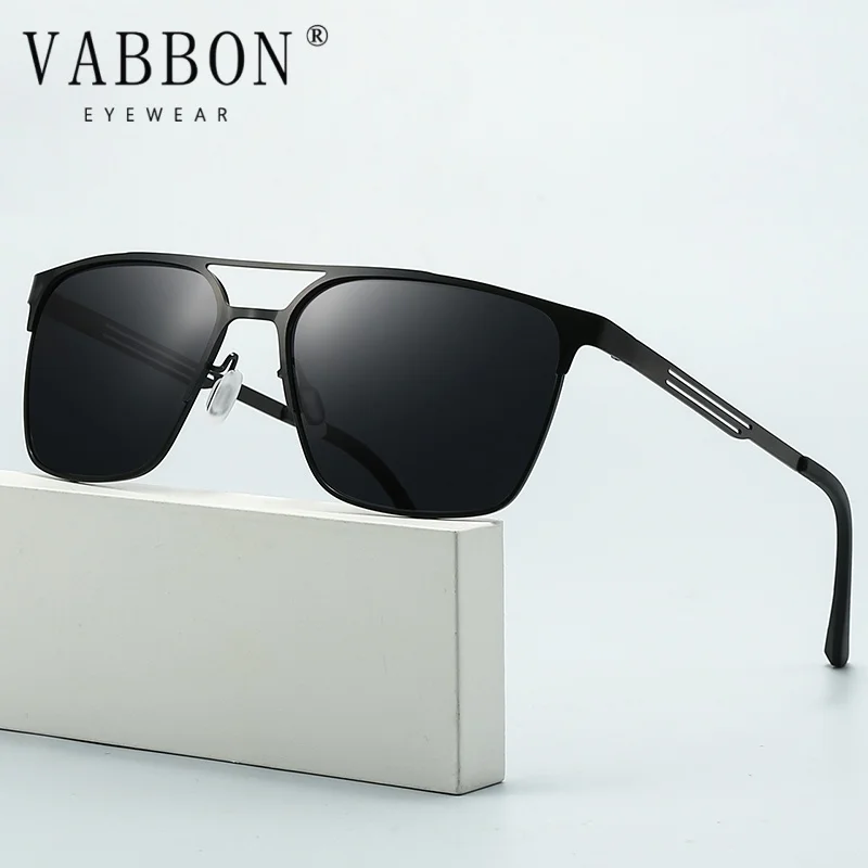 نظارات شمسية مستقطبة خفيفة للغاية للرجال من Vabbon New، نظارات عصرية متغيرة الألوان، إطار مربع معدني، نظارات شمسية للقيادة والصيد في الهواء الطلق للرجال 5149