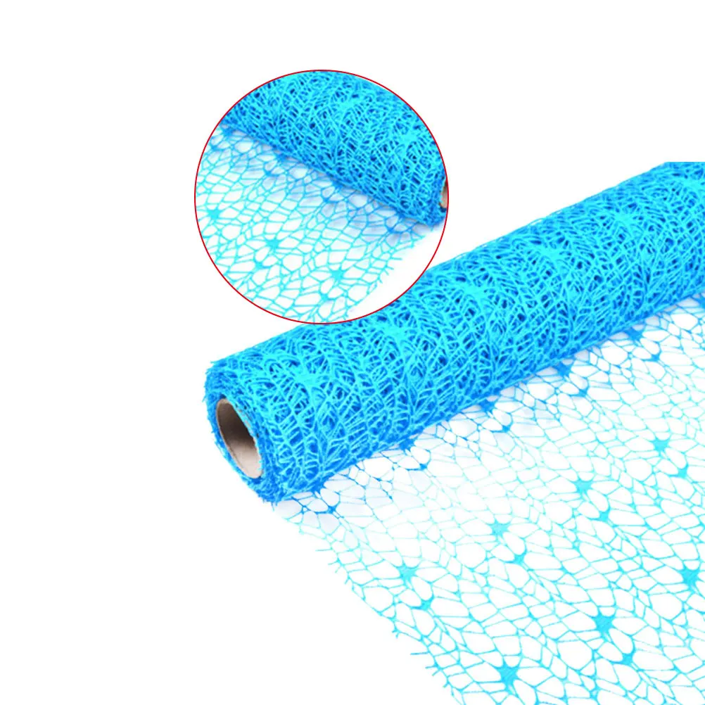 

Bright Color Jacquard Net Roll Gauze Yarn for Wedding Birthday Party Curtain Backdrop Kids DIY Sea Blue Wrapping Jacquard Roll