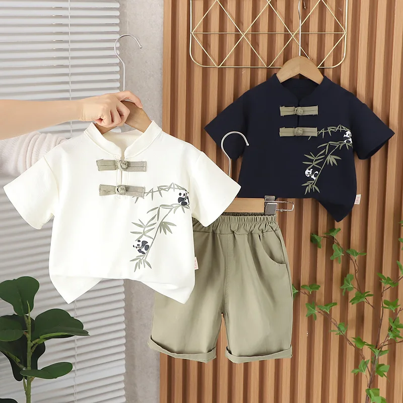 

Boys Clothing Sets Summer 2024 Children Cototn Shirts Shorts 2pcs Casual Suit For Baby Tracksuits Kids Outfits Toddler 2 3 4 5Y