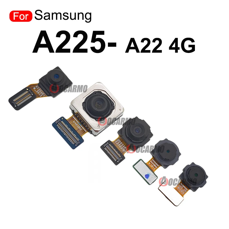 For Samsung Galaxy A22 4G 5G A225 A226 Front Facing Back Ultra Wide Depth Macro Rear Main Camera Flex Cable Replacement Parts