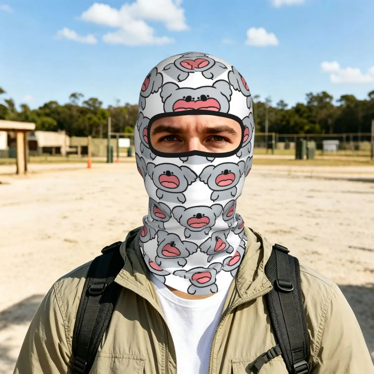 Animal Meme Koalas Breathable Thin Balaclava Full Face Mask Sun Protection Neck Gaiter For Motorcycle Cycling Fishing Outdoor