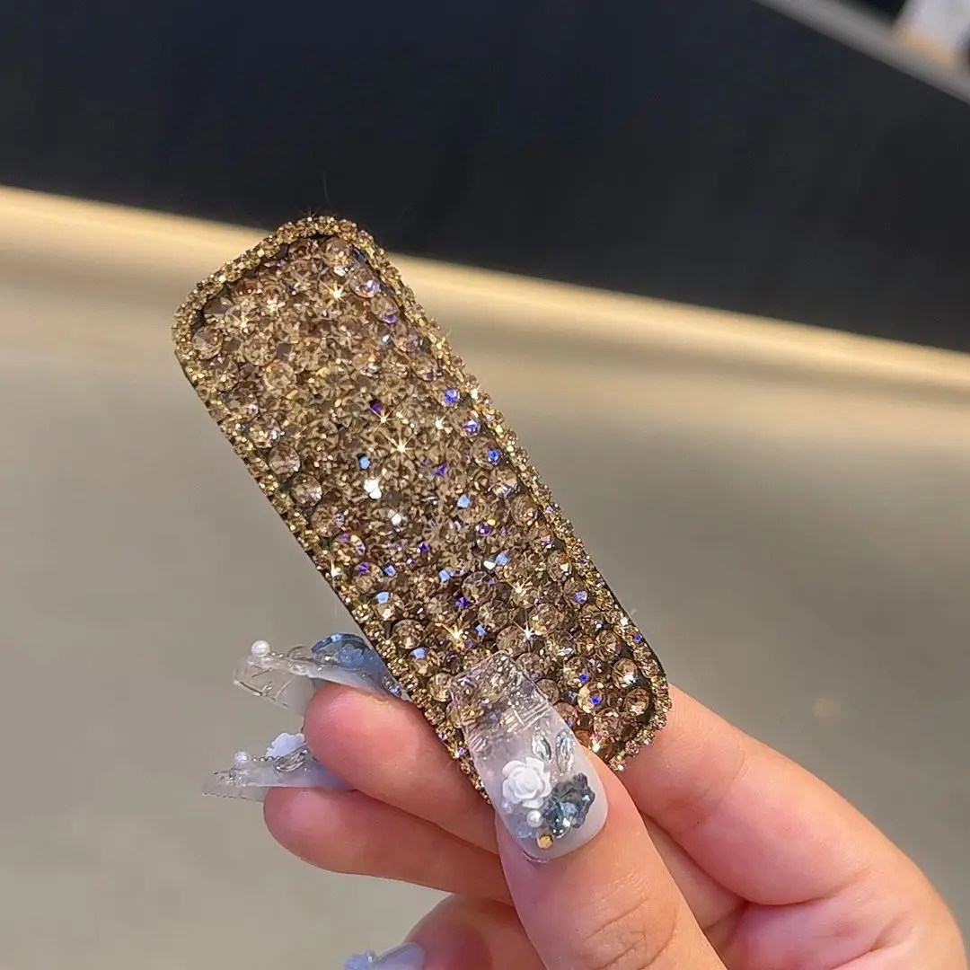 Koreanische Damen Voller Kristall Elegante Haarnadel Seite Haar Ornamente frauen Neue BB Clips Luxus Mode Haar Clips Zubehör – Detail 4
