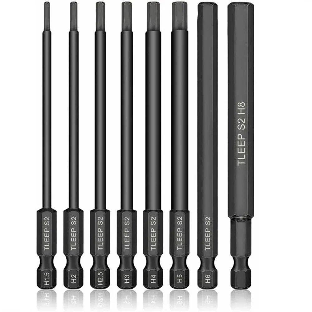Hex Shank Cabeça Allen Chave de Fenda Soquete Bit Metric Chave de Fenda Magnética Bits Grupo Pcs 4
