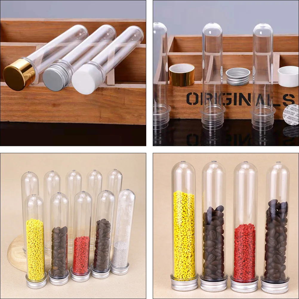 

12 Pcs Test Tube Bottle Tubes Storage PET Bottles Bath Salts Plastic The Multipurpose
