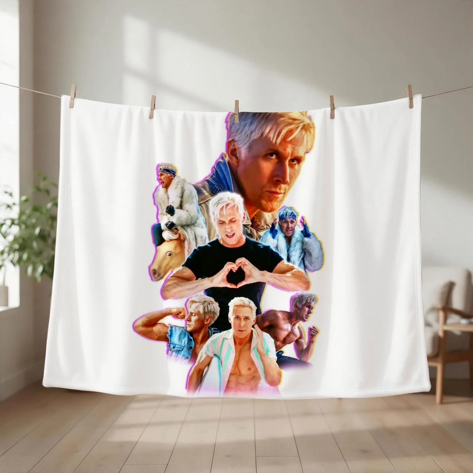Ryan Gosling Kenergy T-Shirt Throw Blanket couch cozy soft plush fuzzy picnic outdoor blanket