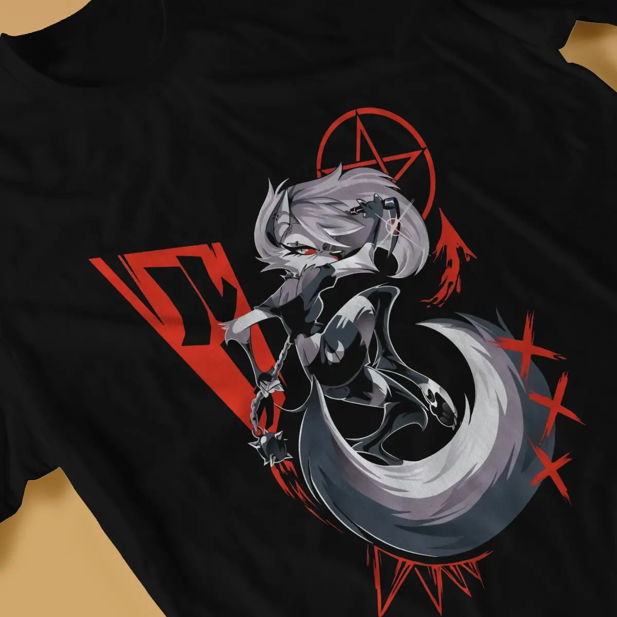 Helluva Boss Anime Classic Tshirt Graphic Men Tops Vintage Homme Summer Polyester Streetwear Harajuku T Shirt