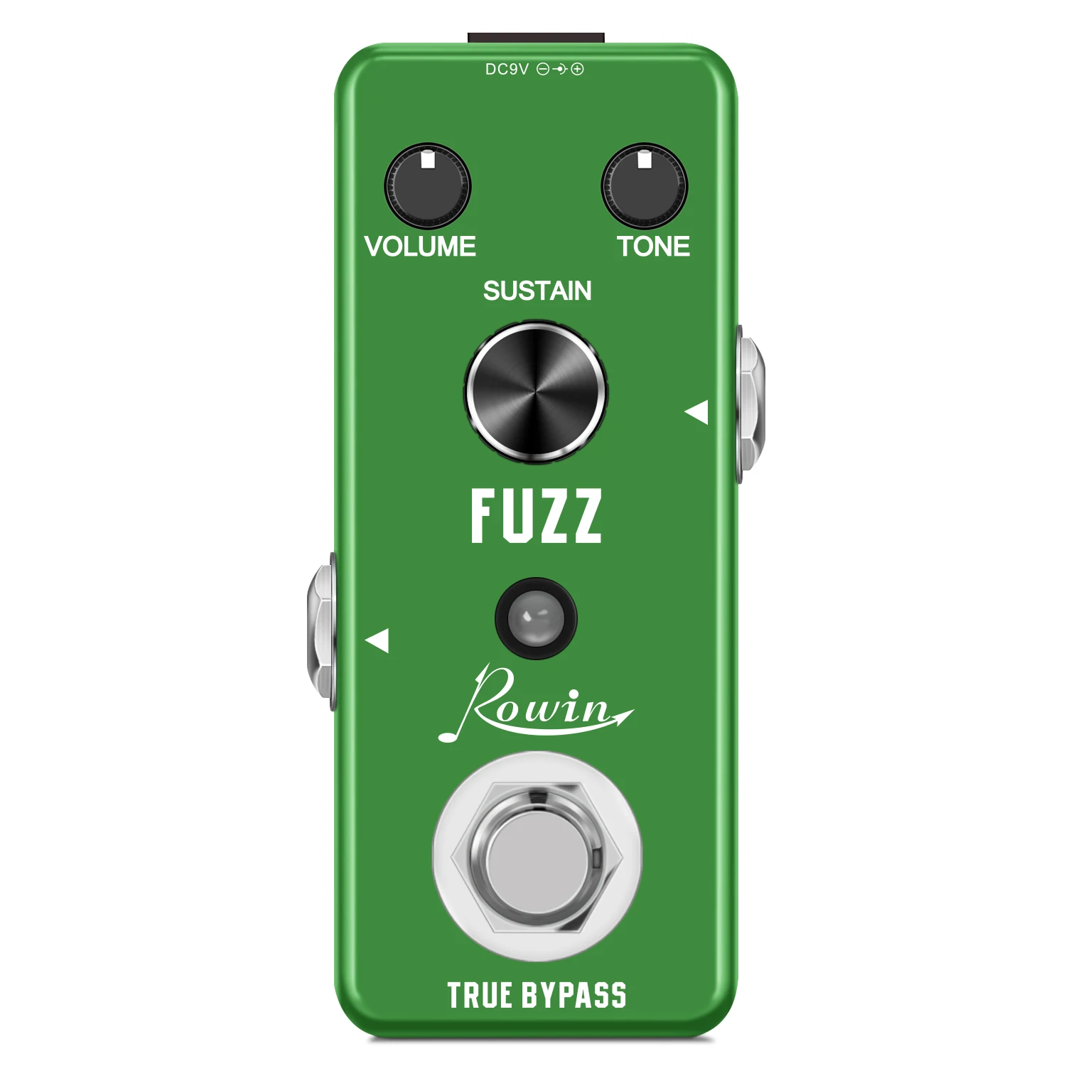 Rowin Guitar Effect Pedal Fuzz Pure Muff Style Dynamic MASSIVE Frenzy Volume Sustain Control Mini Size True Bypass LEF306