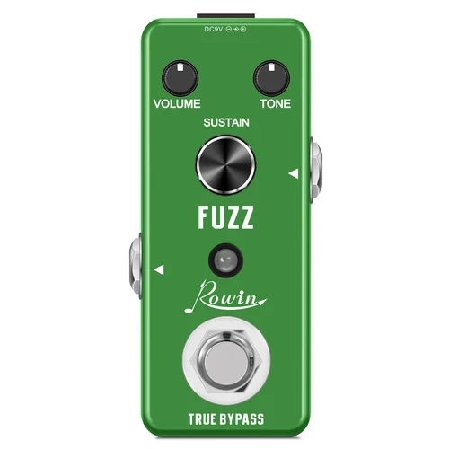 Rowin-Pedal de efecto de guitarra Fuzz Pure Muff Style, volumen de frenesí masivo dinámico, Control de apoyo, Mini tamaño True Bypass LEF306