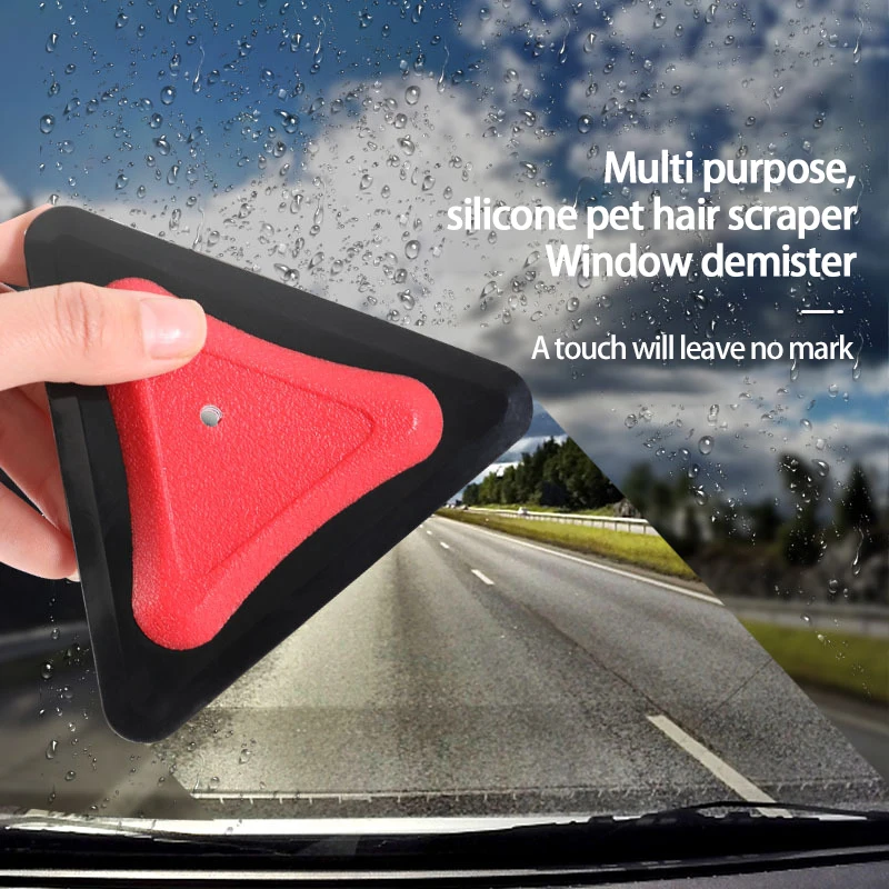 Car Interior Cleaning Scraper Multi-purpose Multifunctional Silicone Three-sided Car Accessories Silicone Scraper Portable