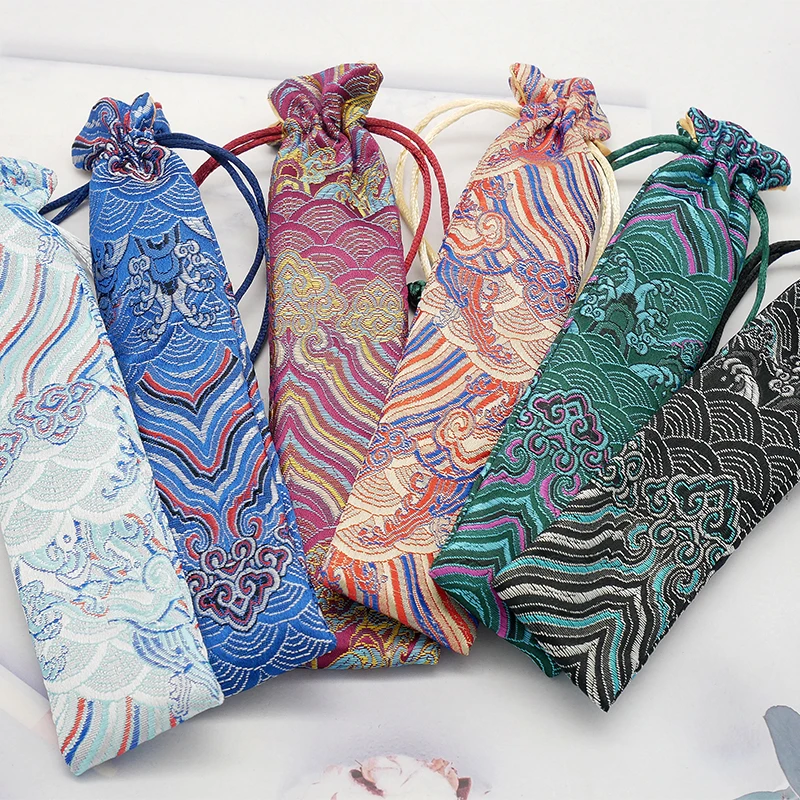 Shanshui Haibo Shukou Brocade Pen Case Pen Set Pen Storage and Protection Stationery Bag