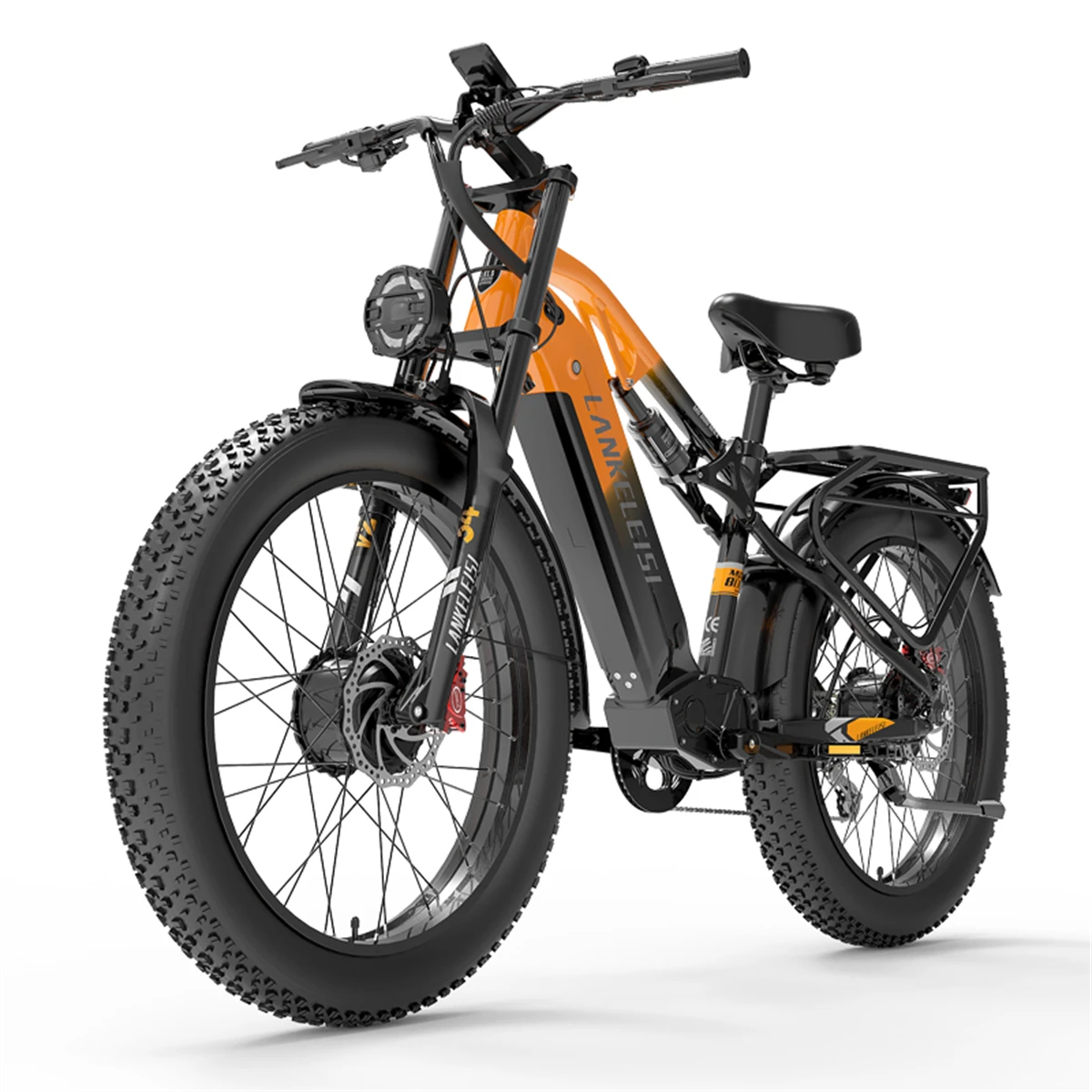 LANKELEISI MG800MAX E-Bike für Erwachsene, 48V20AH City-E-Bike, 26-Zoll-Reifen, nicht faltbar, LCD-Instrument, Elektrofahrrad