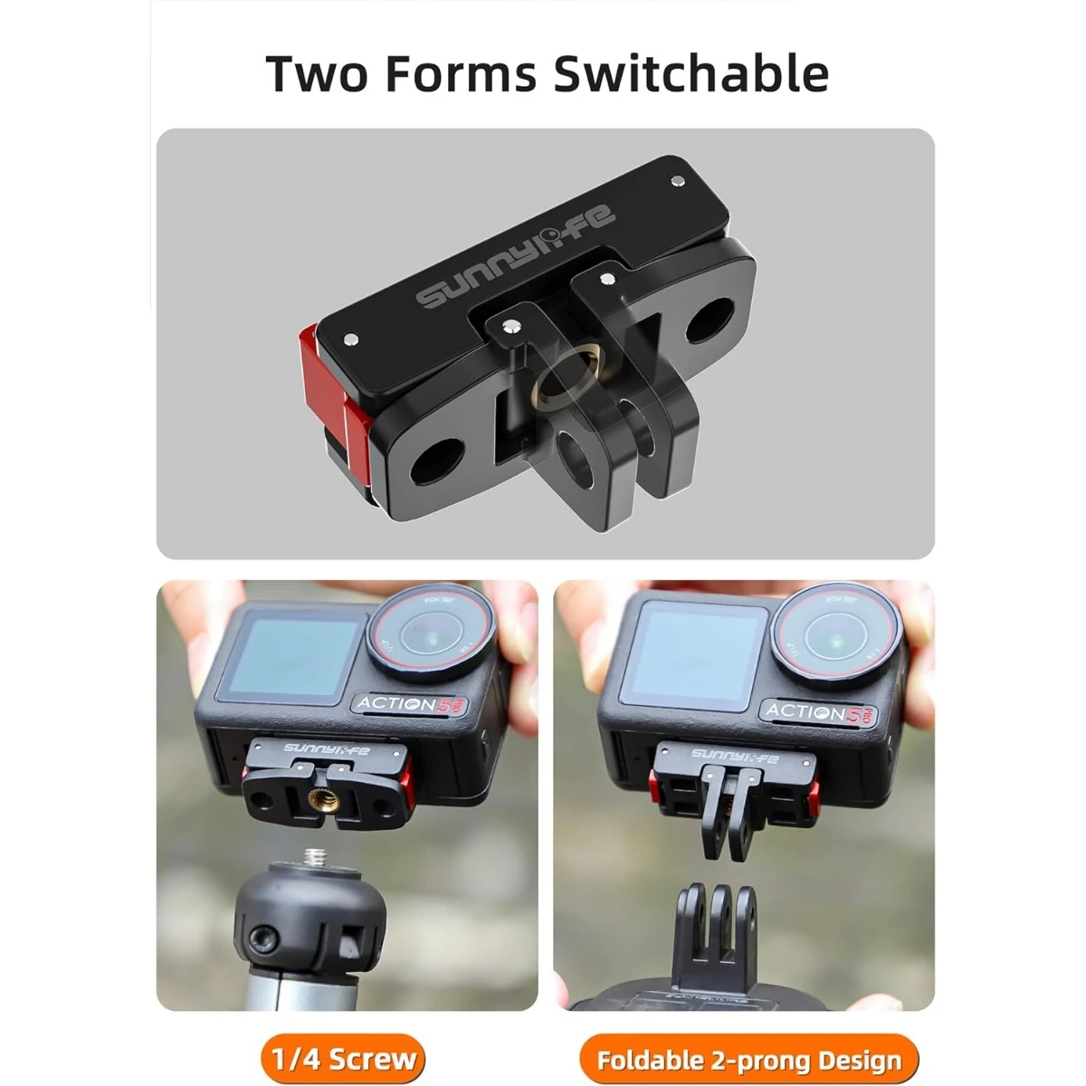 Magnetic Adapter Mount for DJI Osmo Action 5 Pro 4 3 Foldable Quick Release Mount Base Camera Tripod Adapter Mount Accessories image 5