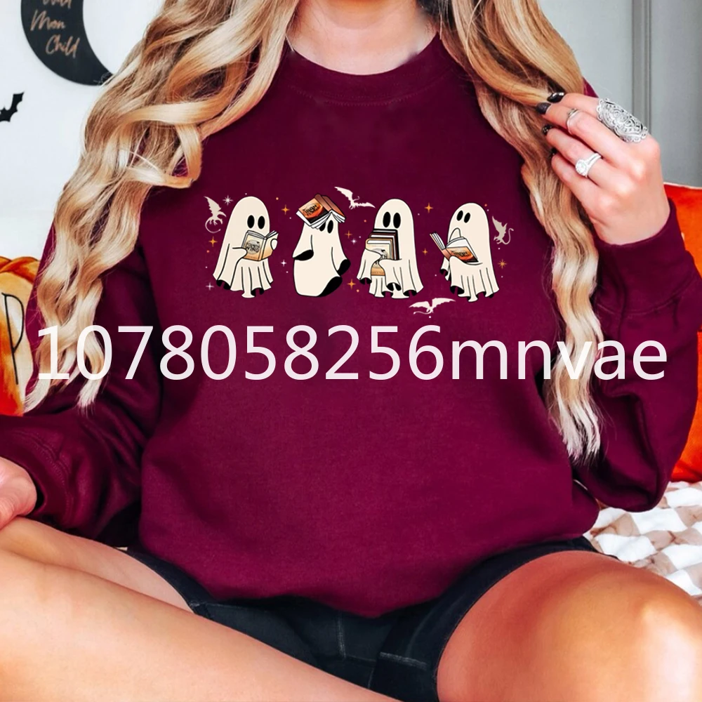 Halloween Fourth Wing Ghost Sweatshirt Bookish Ghost Shirt Basgiath War College Shirt Ghost Halloween Sweater Bookish Sweatshirt