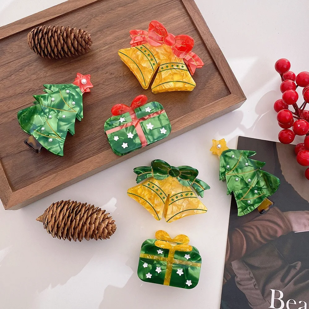 אופנה פנינה חג המולד כריש קליפ פעמון קשת חומצה אצטית טופר סגנון קוריאני כוכב יצירתי סרט קריאייטיב נשים קליפ