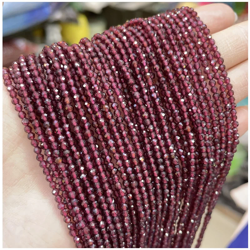 Wholesale Natural Stone 2MM Mini Beads Set with Amethyst Tiger Eye Agate Round Spacer Beads DIY Bracelet Necklace Jewelry Gifts