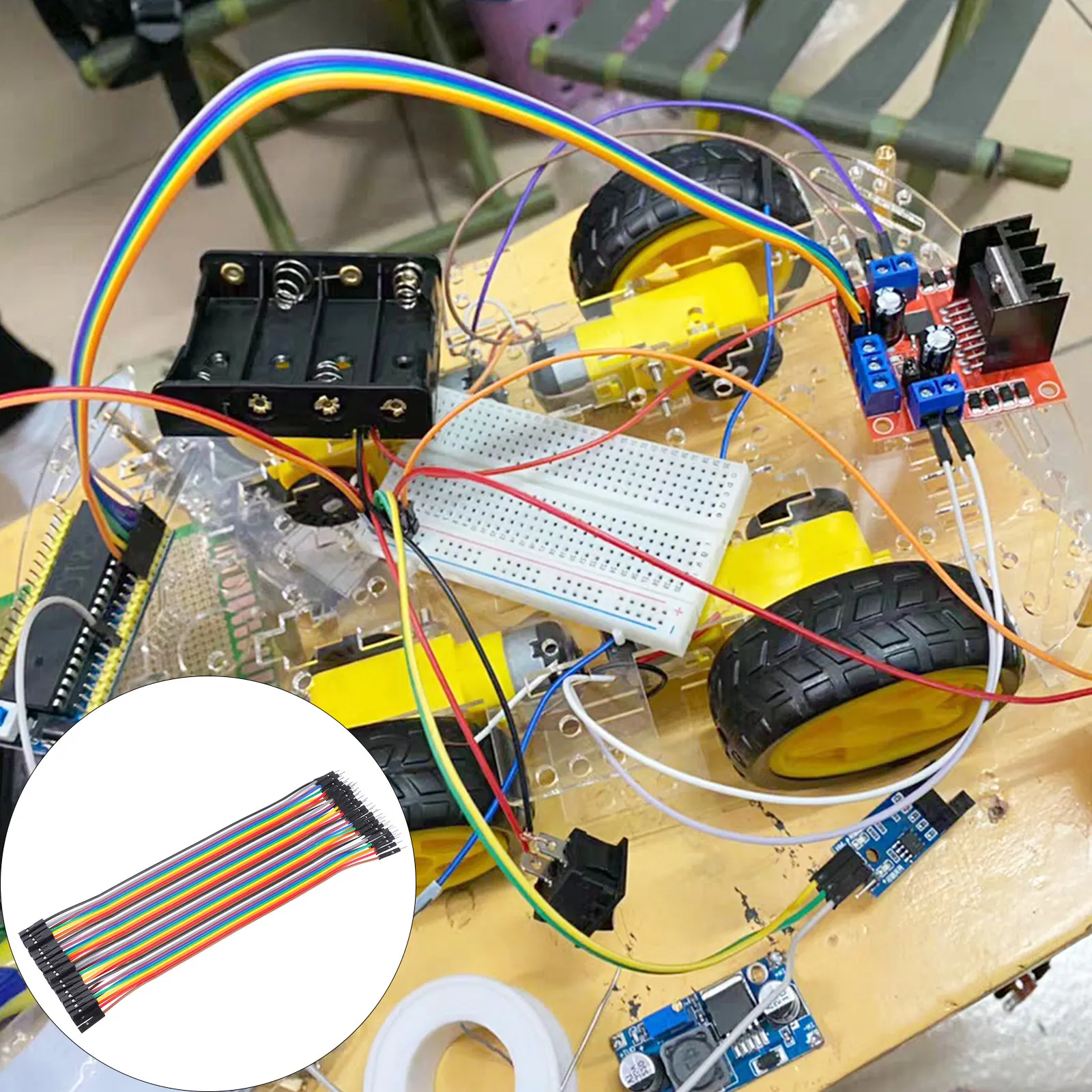 

Набор проводов для макетной платы, 40-контактный предварительно сформированный ленточный кабель (гнездо-гнездо), беспаечное соединение для прототипирования