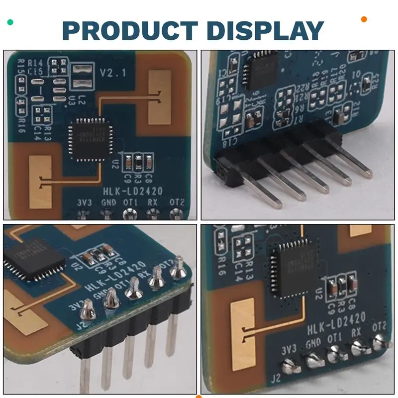 AED7-1 PCS 24G Mmwave LD2420 Human Presence Radar Sensor Motion Detection Module Induction Module Human Presence Radar Sensor