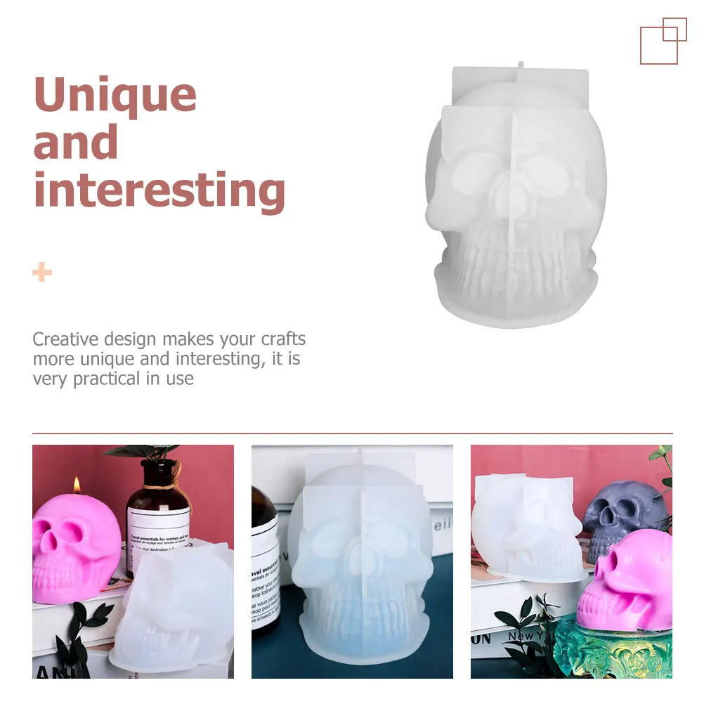 

Silicone Mold Halloween Skull DIY Crafts Molds Scented Making Supplies Durable Easy Use Unique Gift
