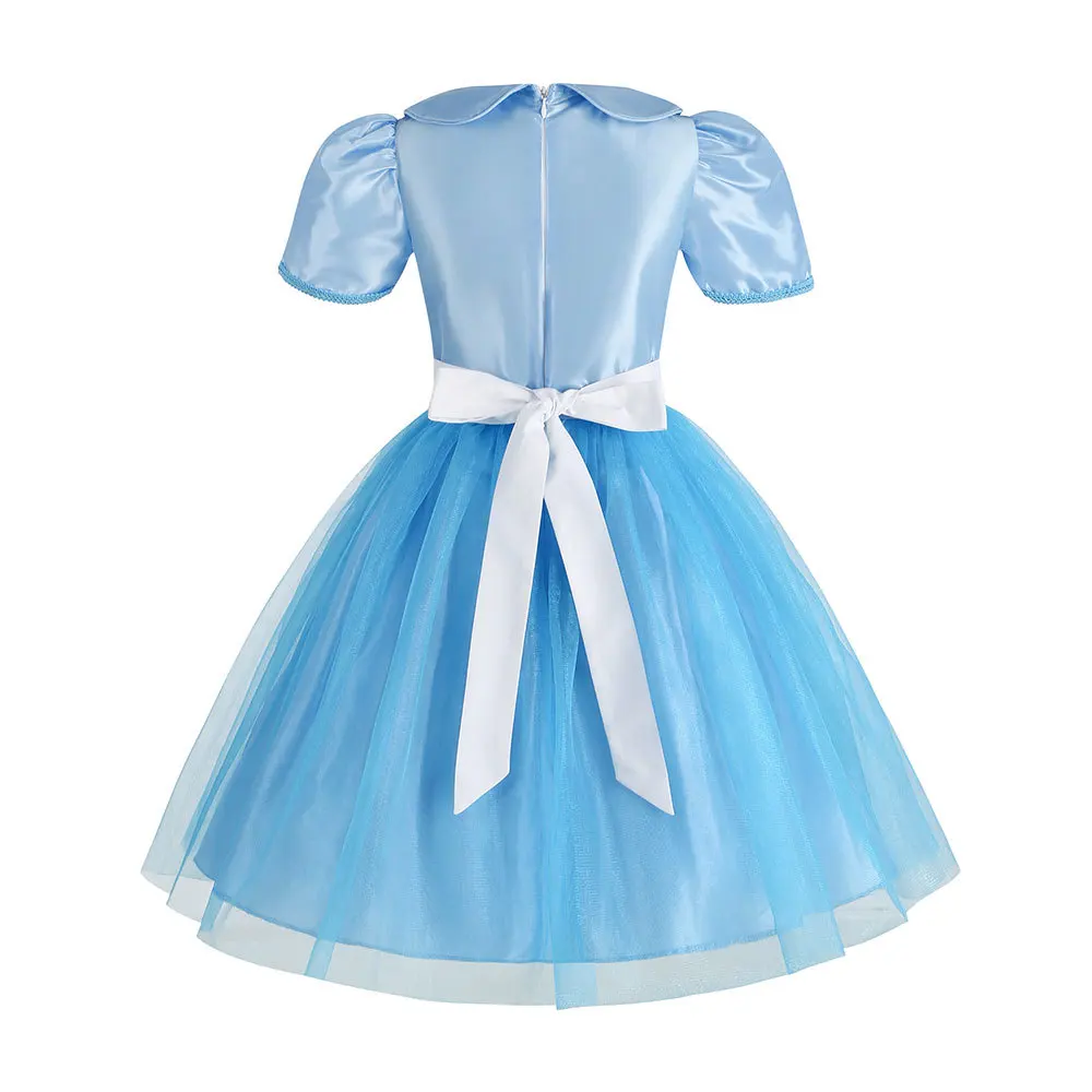 Girls Alice Costume Pirncess Wonderland Alice Costume Halloween Cosplay Party Ball Gown Kids Birthday Gift Lolita Dress