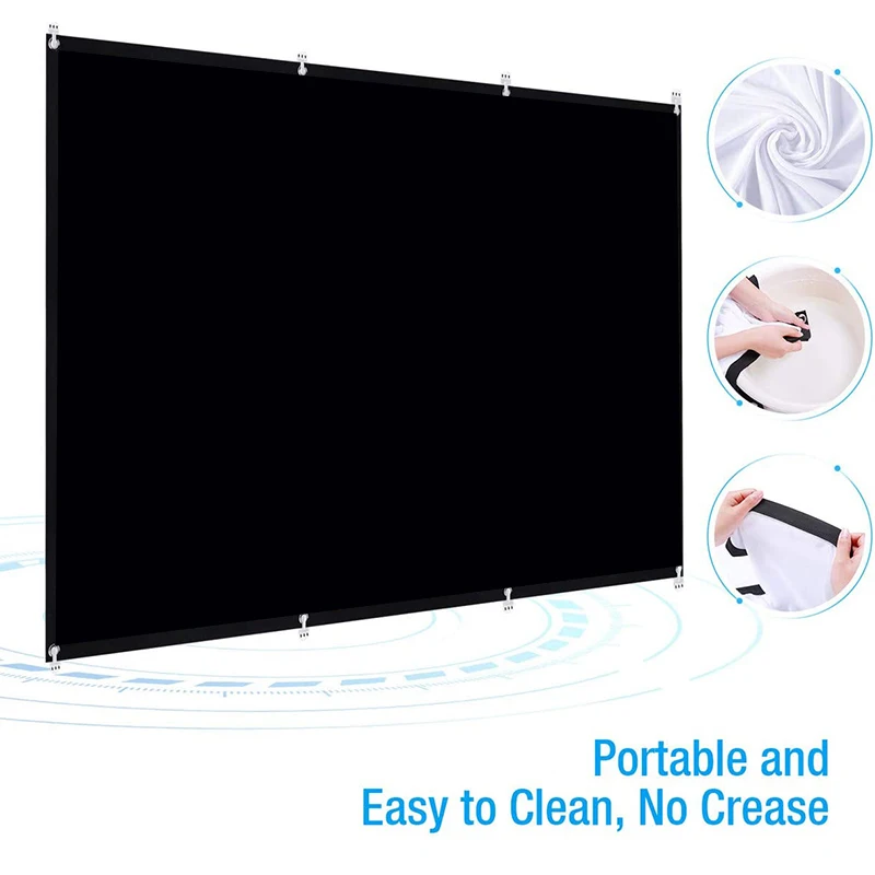 Projector Screen Fabric 100 120 Inch Screen Projection Portable Reflective Cloth For Xgimi H3 H2 YG400 For Beamer Projects