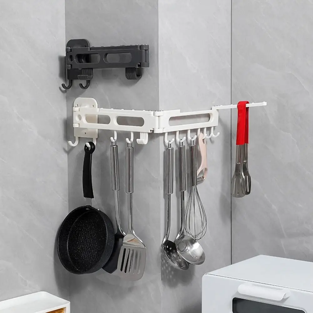 Kunststoff Küche Wand Haken Klapp Wand Montiert Spachtel Löffel Hängen Halterung Platzsparende Große Kapazität Utensil Rack Badezimmer