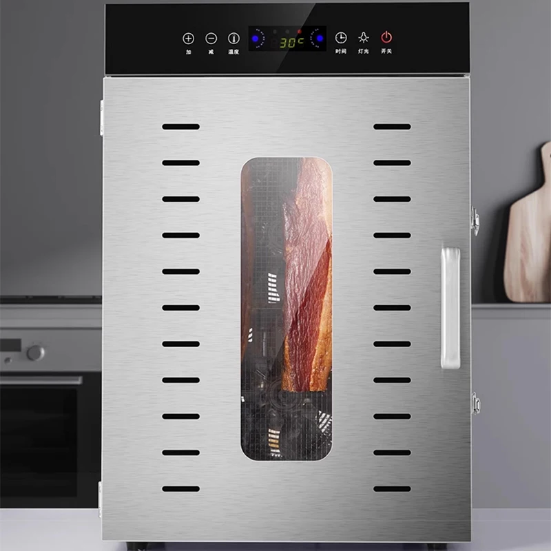 آلة تجفيف الطعام بالنقانق، آلة تجفيف المواد الفواكه والطبية المنزلية والتجارية، فرن تجفيف أوتوماتيكي