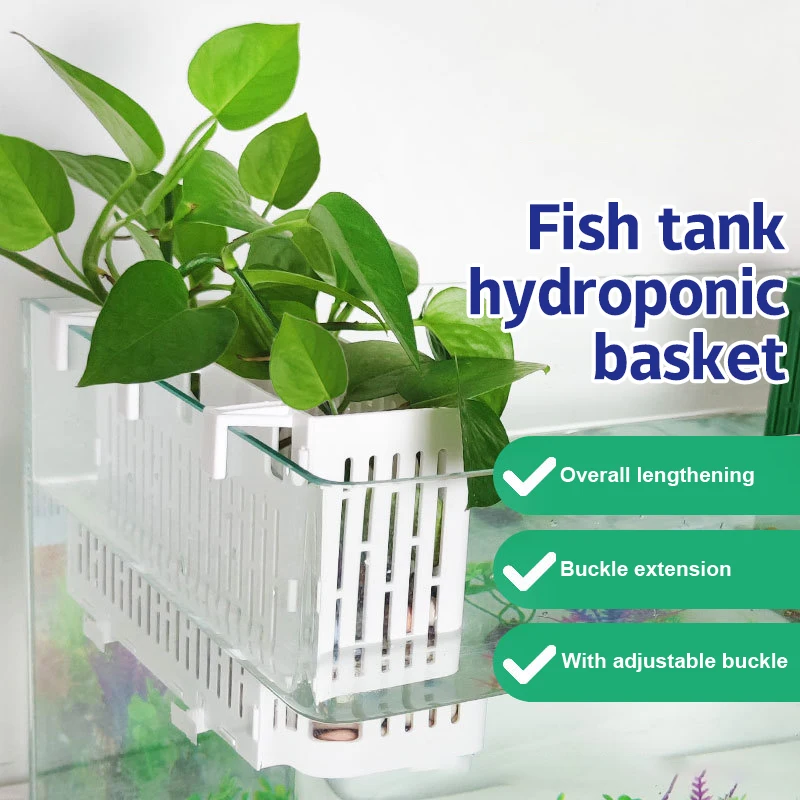 【F】Fish Tank Hanging Planter Aquatic Plant Holder Heat-resistant Hydroponic Basket Aquarium Underwater Aquatic Plants Basket