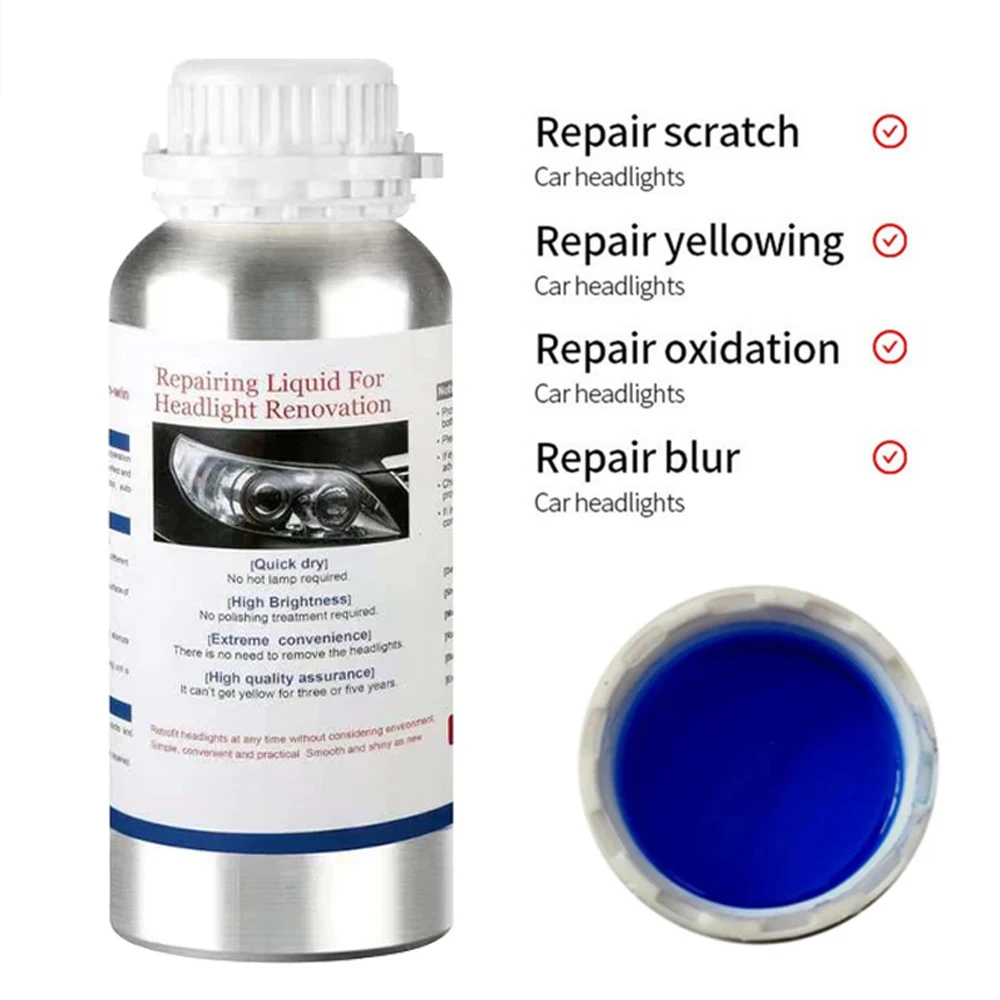 800G/650G/300G/150G/200ML/100ML/50ML Car Headlight Repair Liquid Scratch Repair Agent Repair Equipment Clean