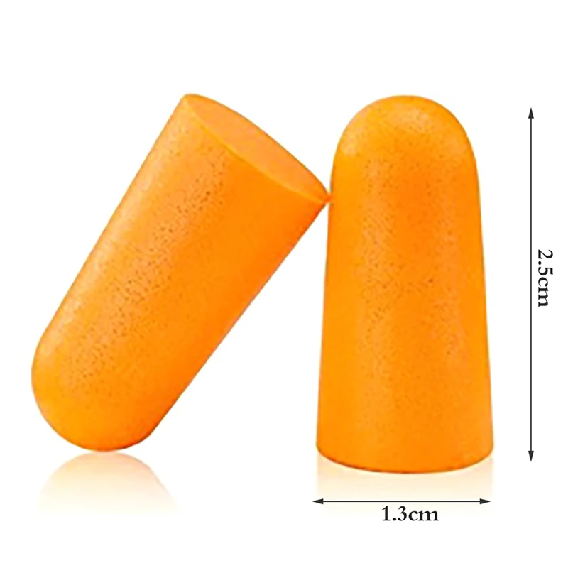 20pcs Soft Orange Foam Ear Plugs Tapered Travel Sleep Noise Prevention Earplugs Noise Reduction Sound Insulation Ear Protection