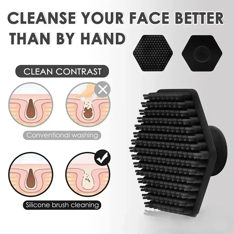 Facial Cleaning Scrubber Silicone Miniature Face Deep Clean Shave Massage Face Scrub Brush Bath Massager Face Cleaning Brush