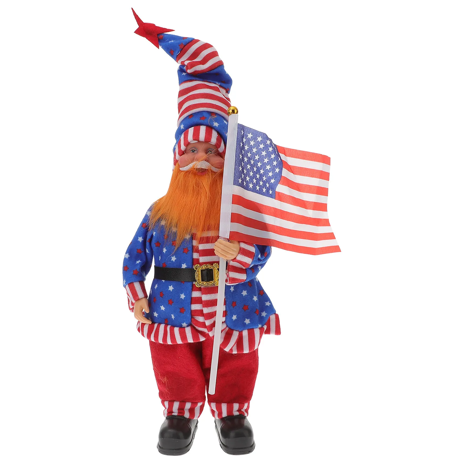 Uncle Sam Decorative Figurines for Independence Day Party Home Decoration Festive Ornament Photo Prop Holiday Gift